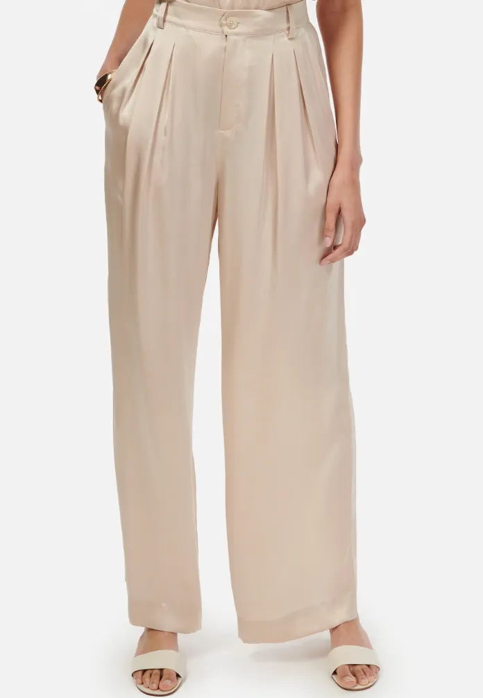 Cami NYC - Davina Wide Leg Silk Pant - Cannoli