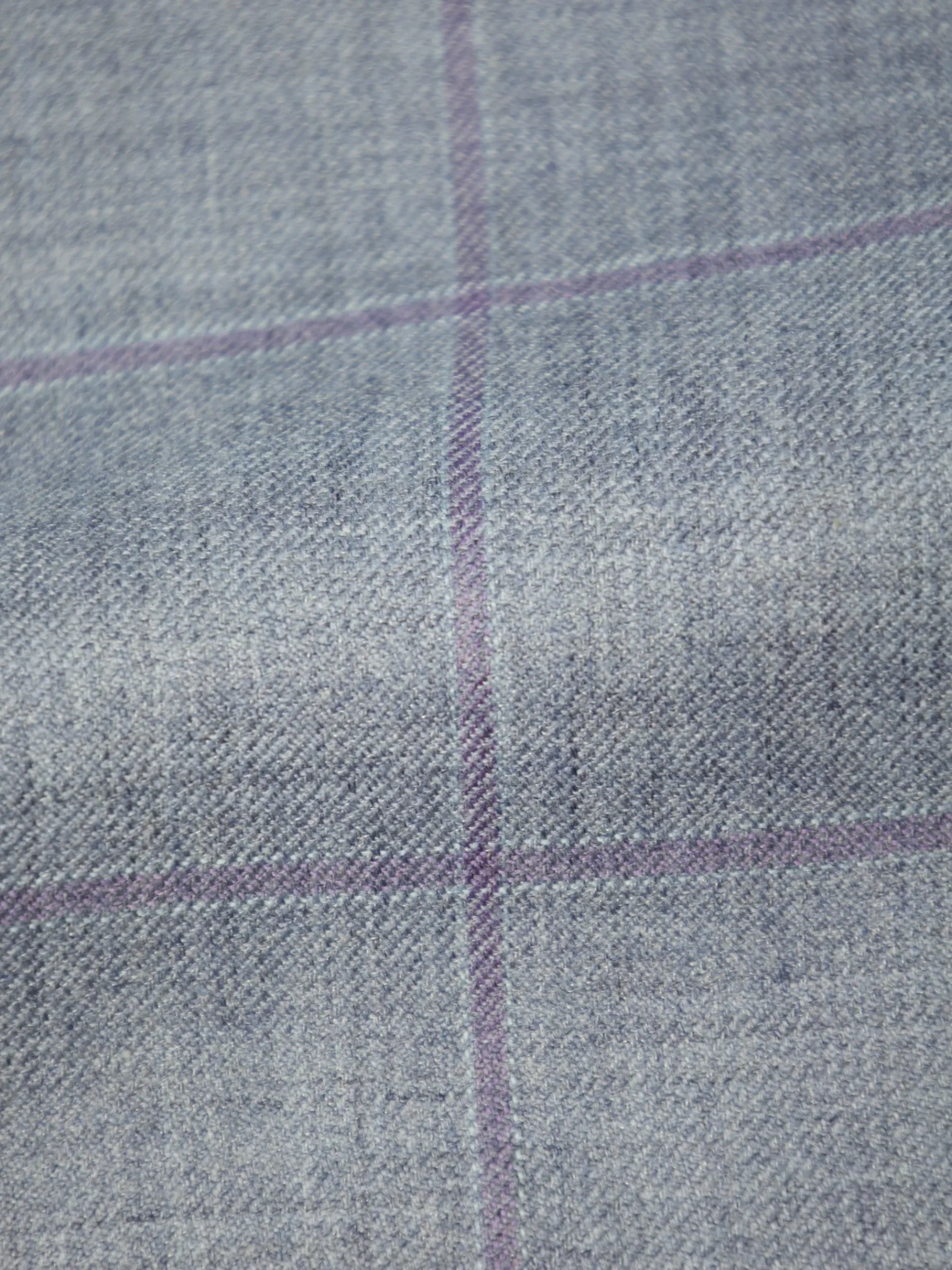 Canali Light Grey & Lavendel Cashmere & Silk Windowpane Jacket