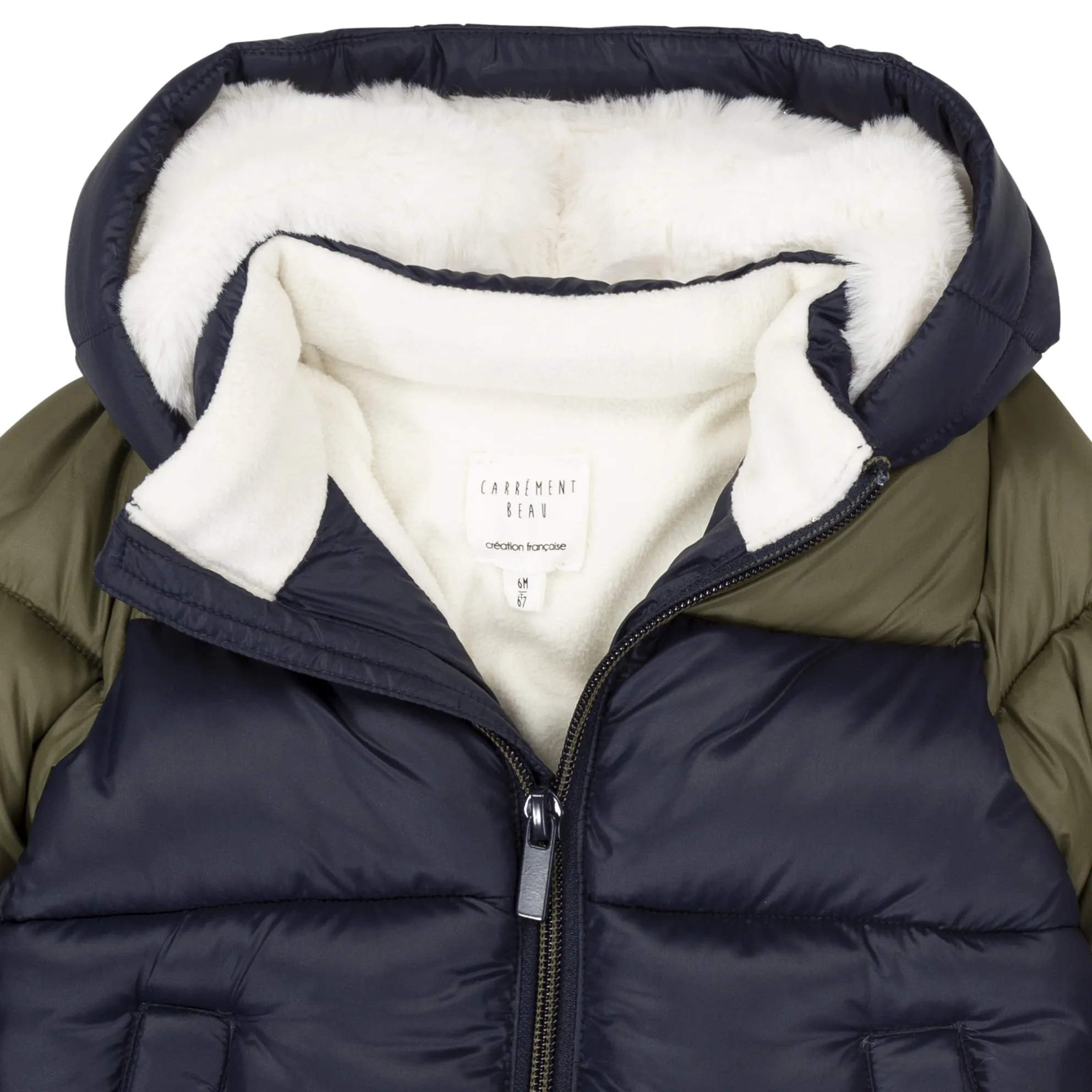 Carrement Beau - Water Repellant Hooded Puffer Jacket - Chocolate