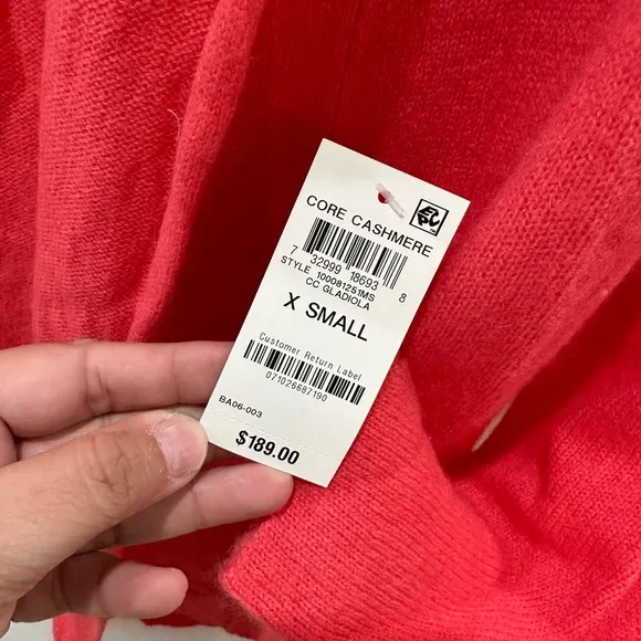 Cashmere charter club‎ luxury coral cardigan A16