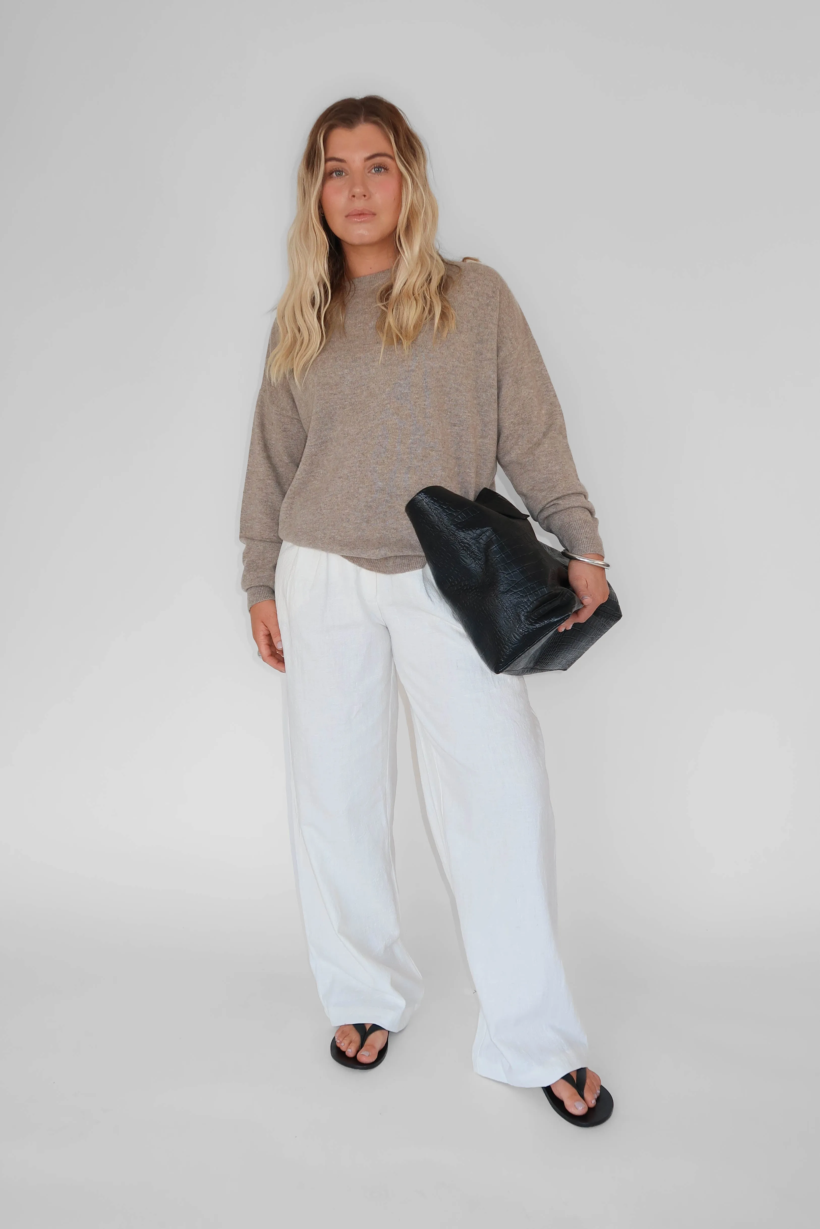 Cashmere Crewneck - Brown