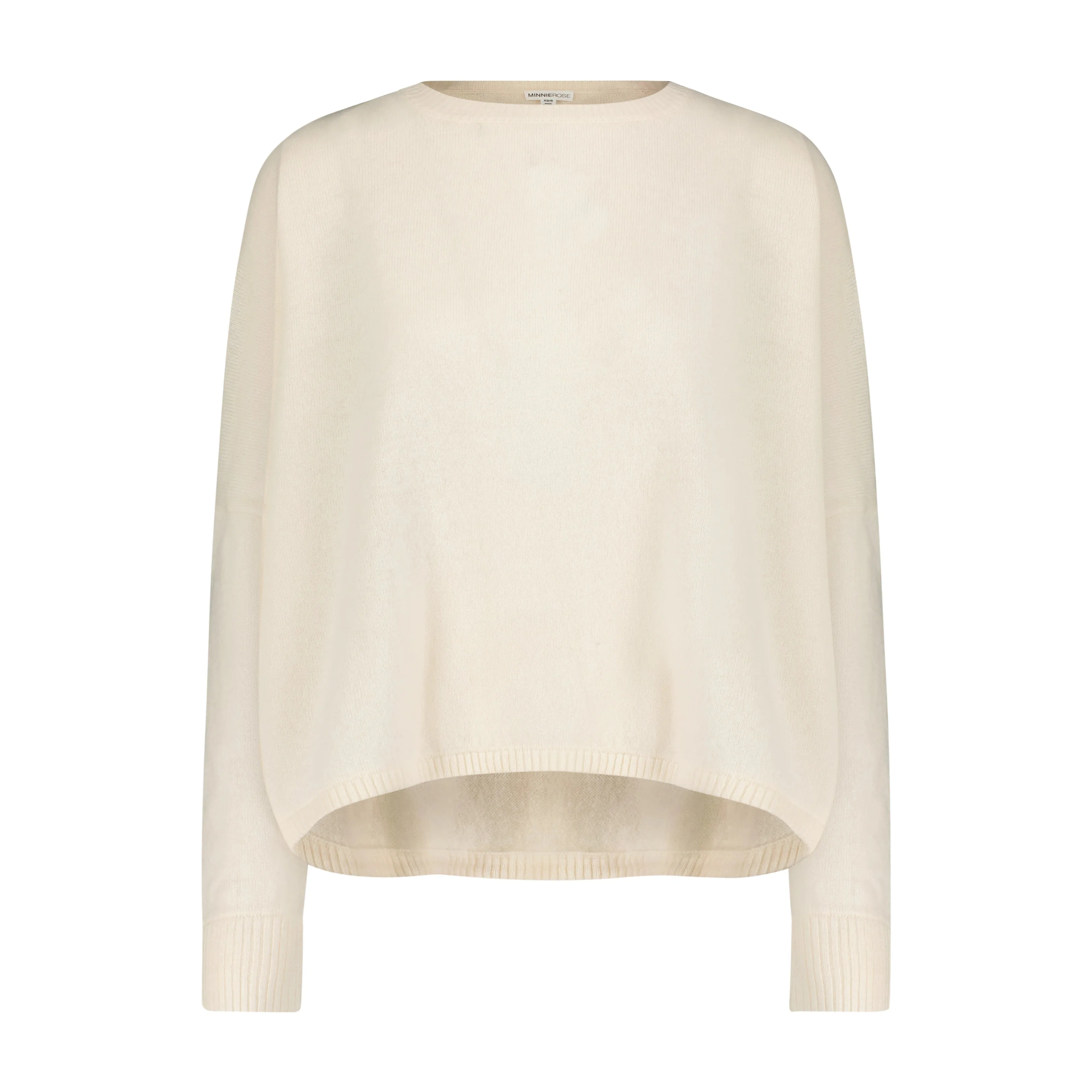 Cashmere Long Sleeve Cropped Crew
