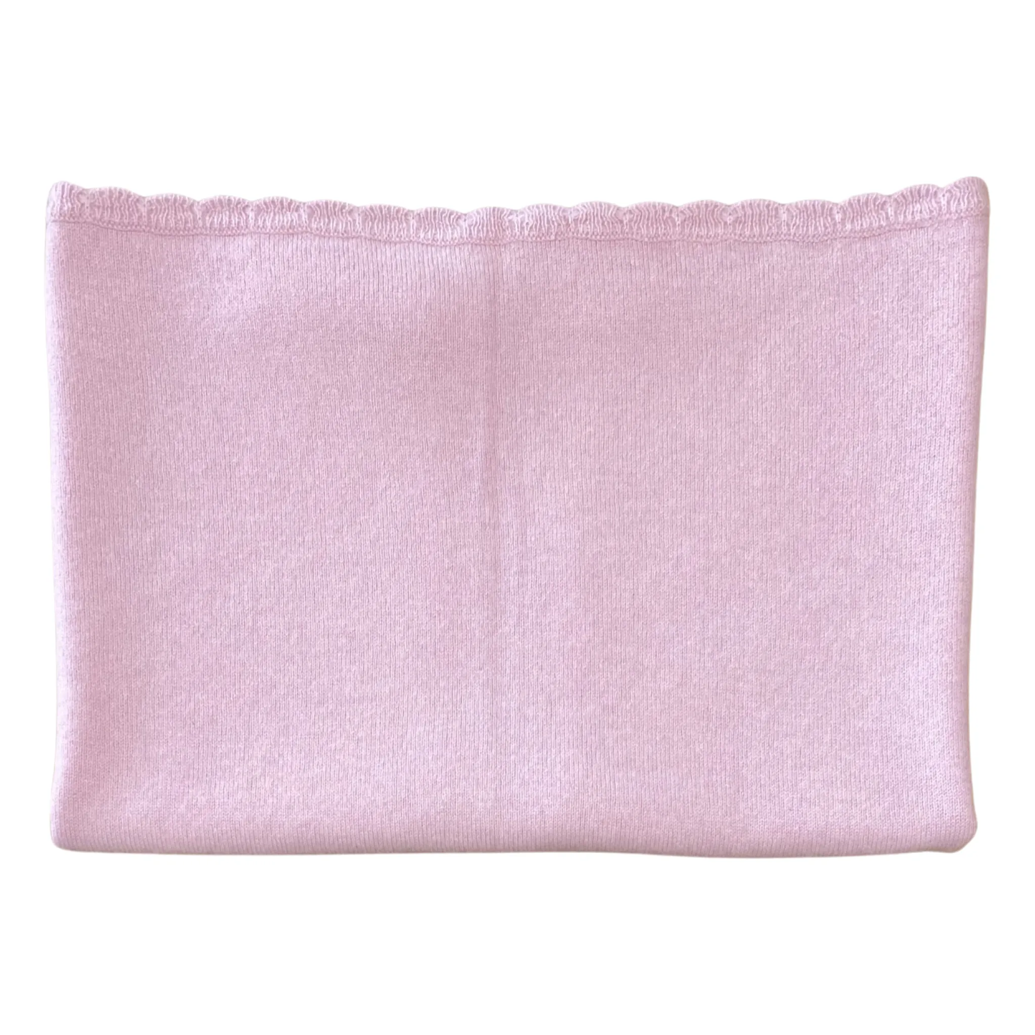 Cashmere Scalloped Baby Blanket