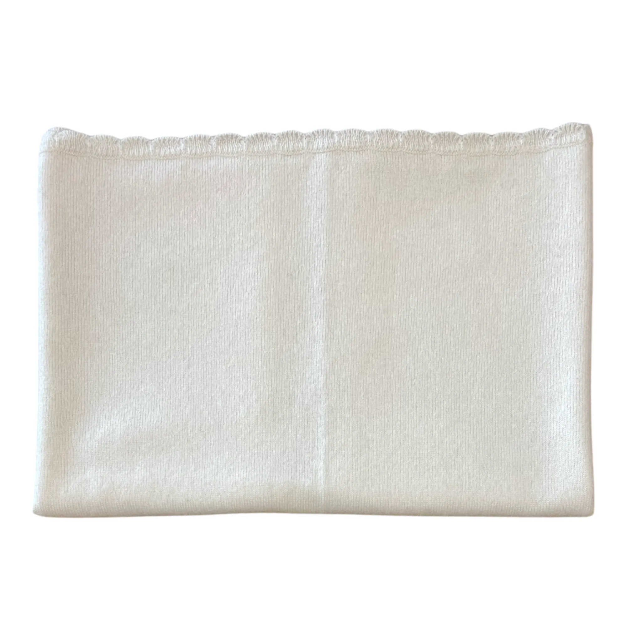 Cashmere Scalloped Baby Blanket