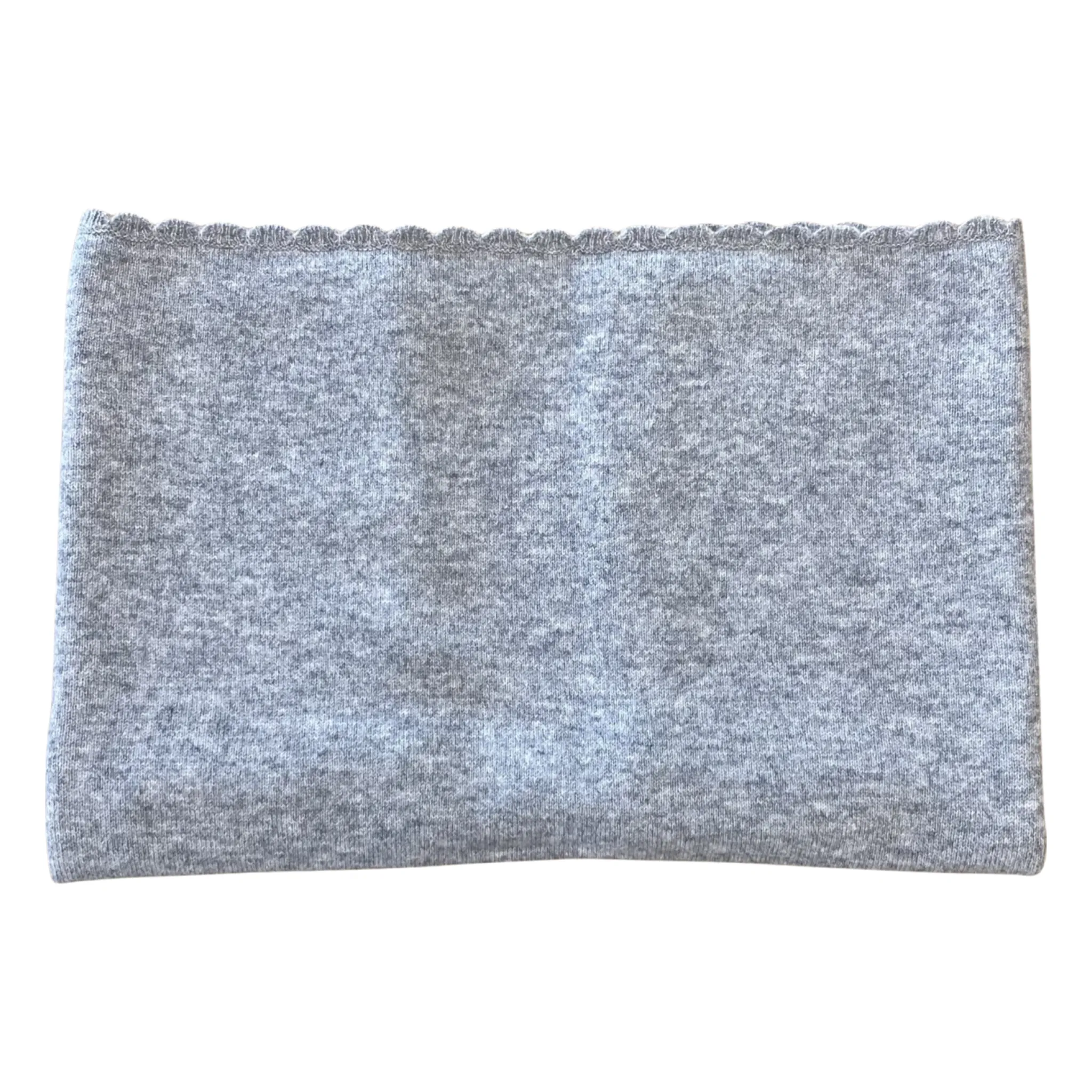 Cashmere Scalloped Baby Blanket