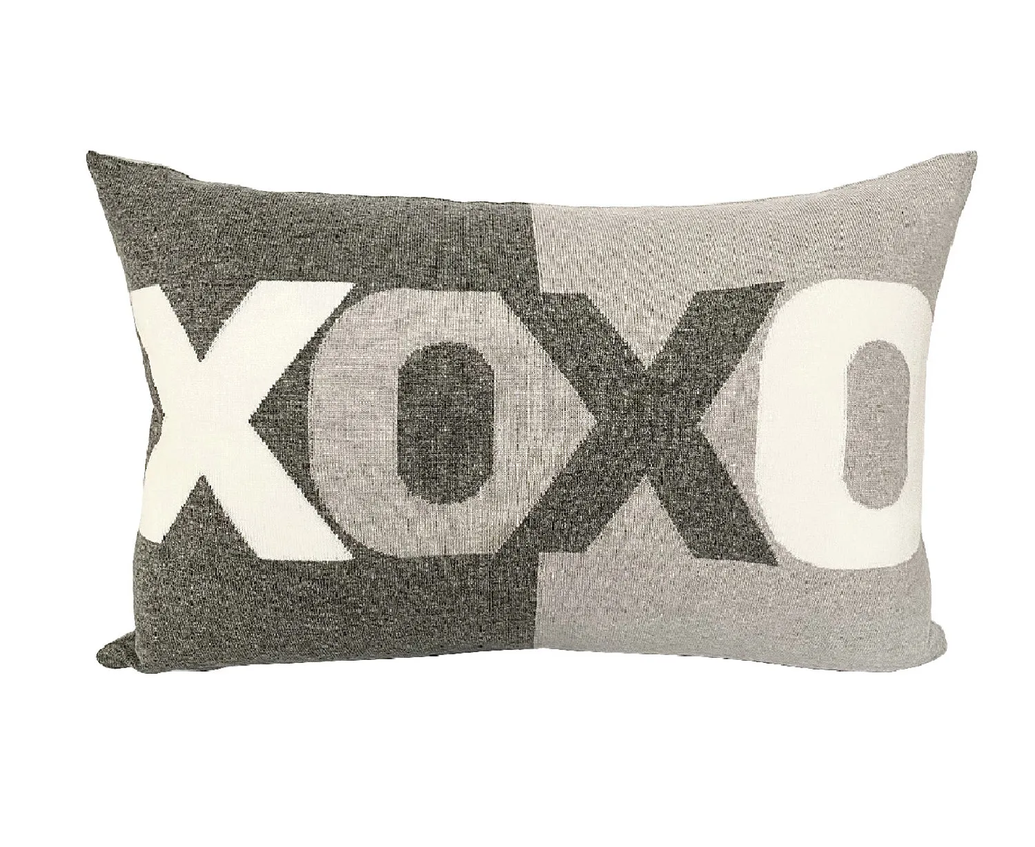 Cashmere XOXO Pillow - Gray Pearl Ivory