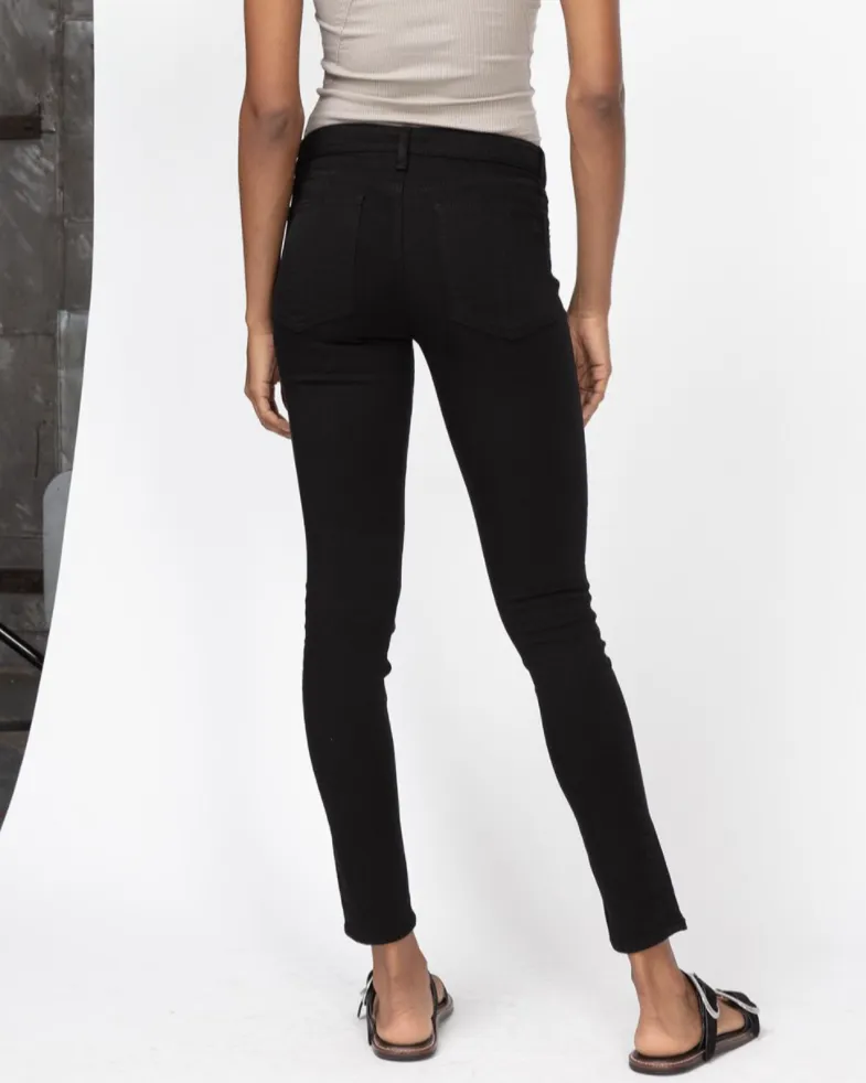 Cate Mid-Rise Jeans - Black Denim