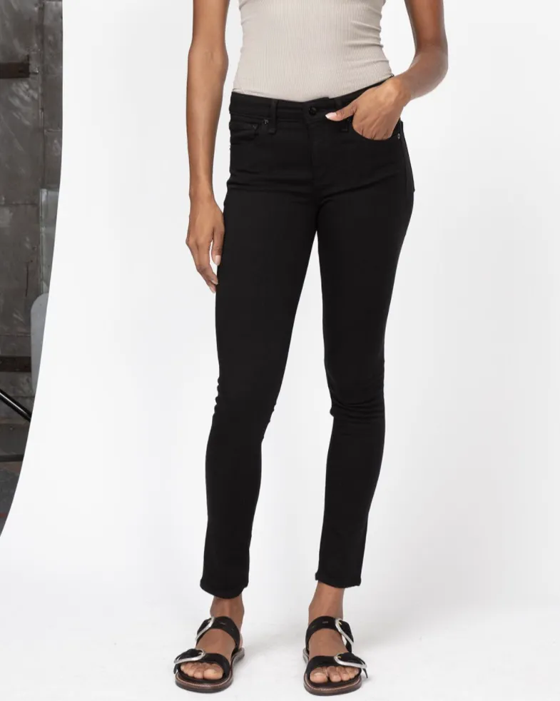 Cate Mid-Rise Jeans - Black Denim