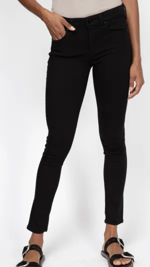 Cate Mid-Rise Jeans - Black Denim