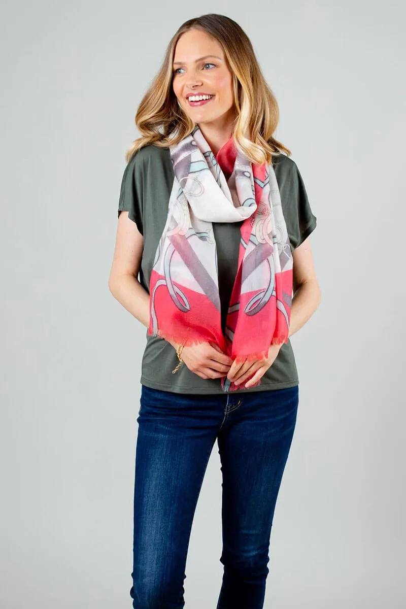 Cavallo Cashmere Printed Shawl - Strawberry