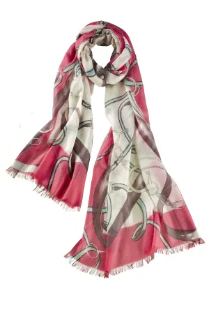 Cavallo Cashmere Printed Shawl - Strawberry