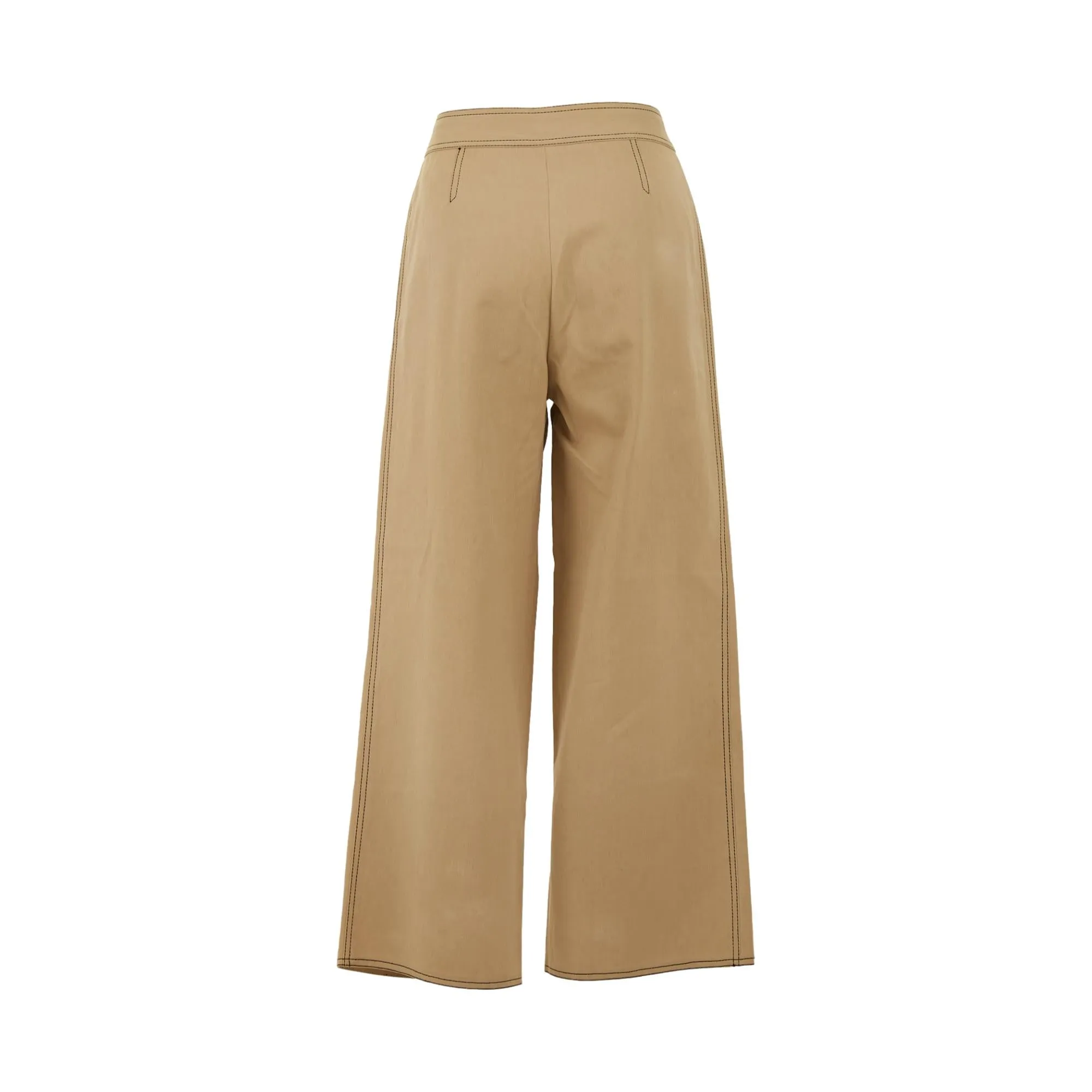 Chanel Beige Logo Button Pants