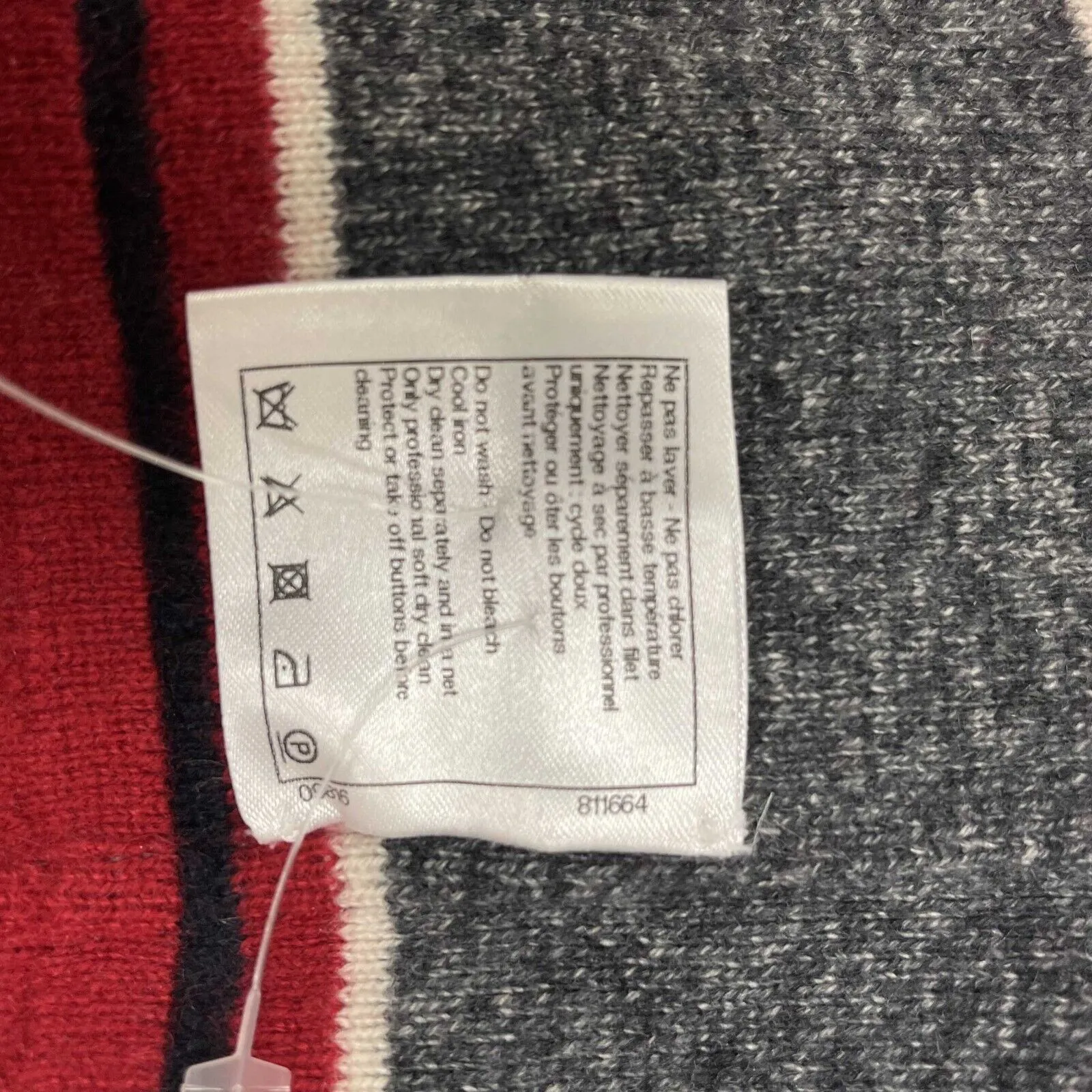 Chanel - Paris-Dallas Pullover Sweater - Gray,Red - 34/Size XS