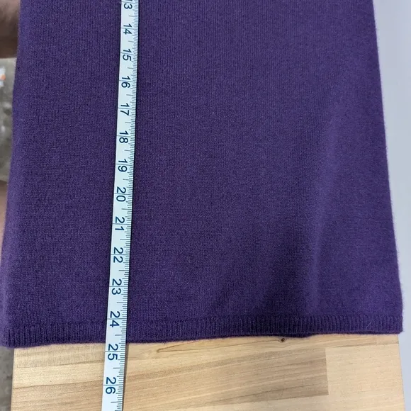 Charter Club 100 % Cashmere Sweater in Dark Purple 2Ply Classic Quiet Luxury
