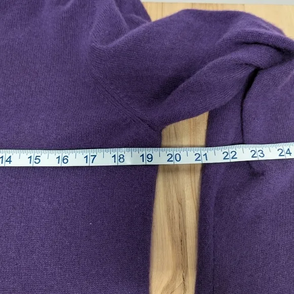 Charter Club 100 % Cashmere Sweater in Dark Purple 2Ply Classic Quiet Luxury