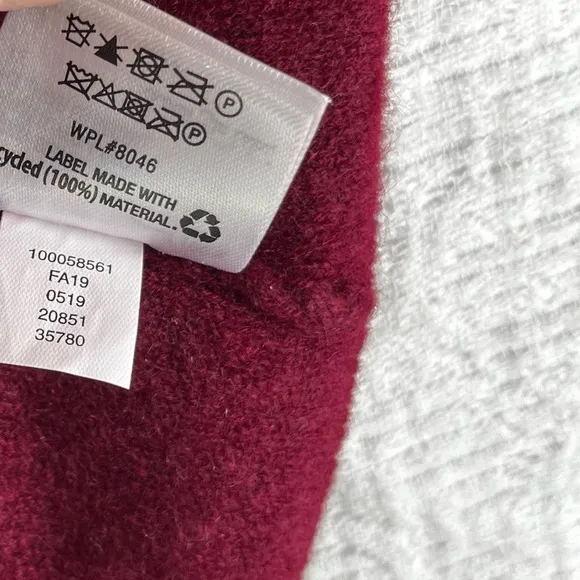 Charter Club Cashmere Luxury Cardigan Open Front Sweater Womens M Red Maroon Top