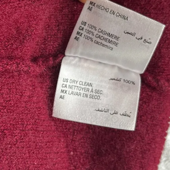 Charter Club Cashmere Luxury Cardigan Open Front Sweater Womens M Red Maroon Top