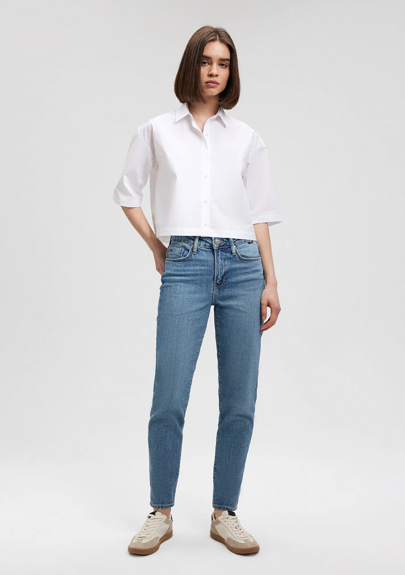 Cindy Light Brushed Classic Denim Jean Pants