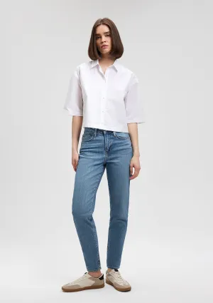 Cindy Light Brushed Classic Denim Jean Pants