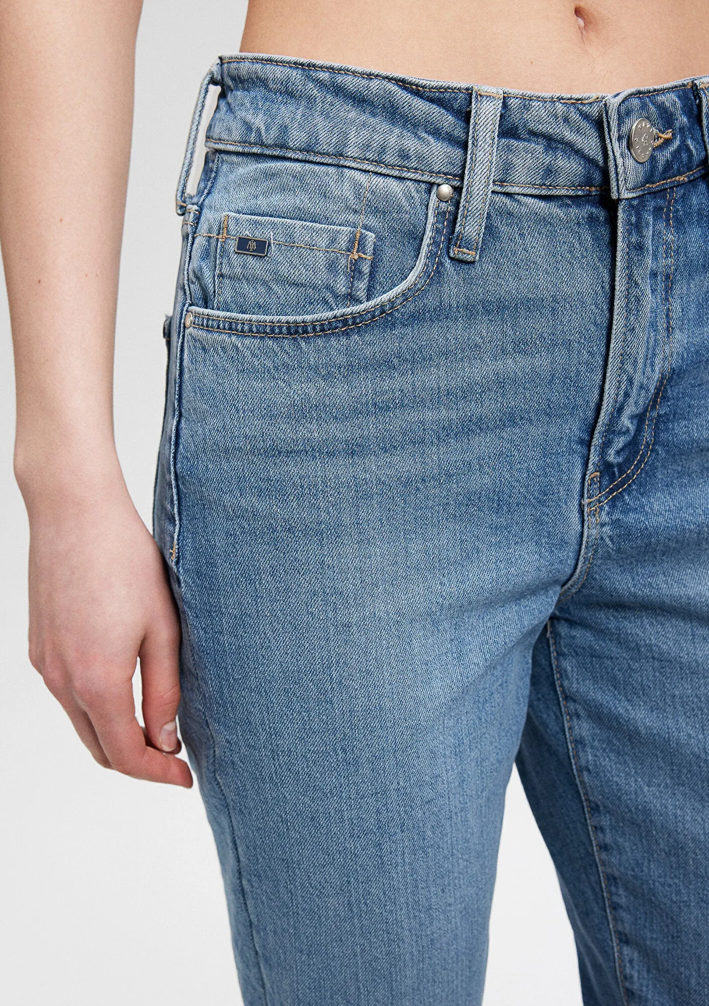 Cindy Light Brushed Classic Denim Jean Pants