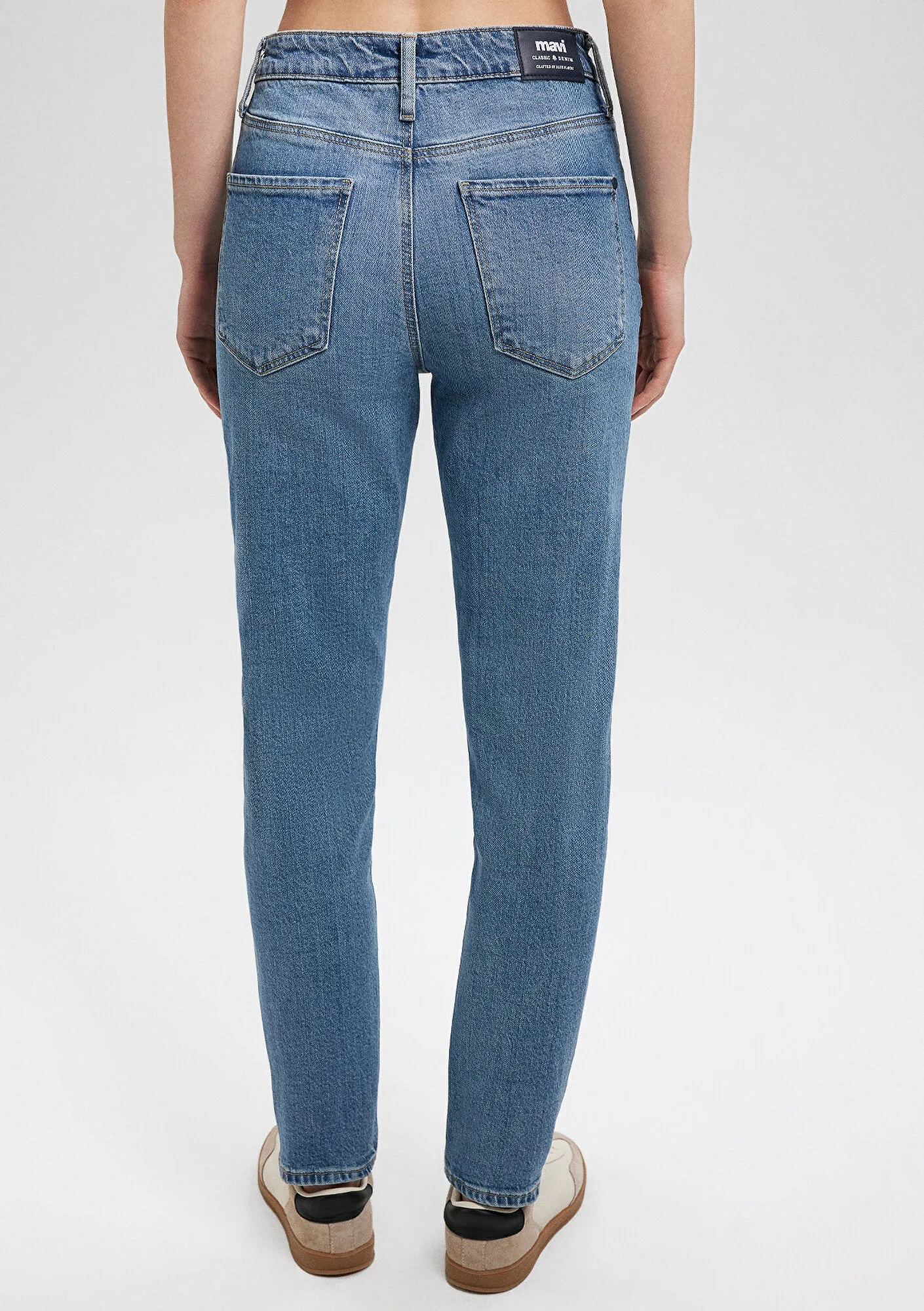 Cindy Light Brushed Classic Denim Jean Pants