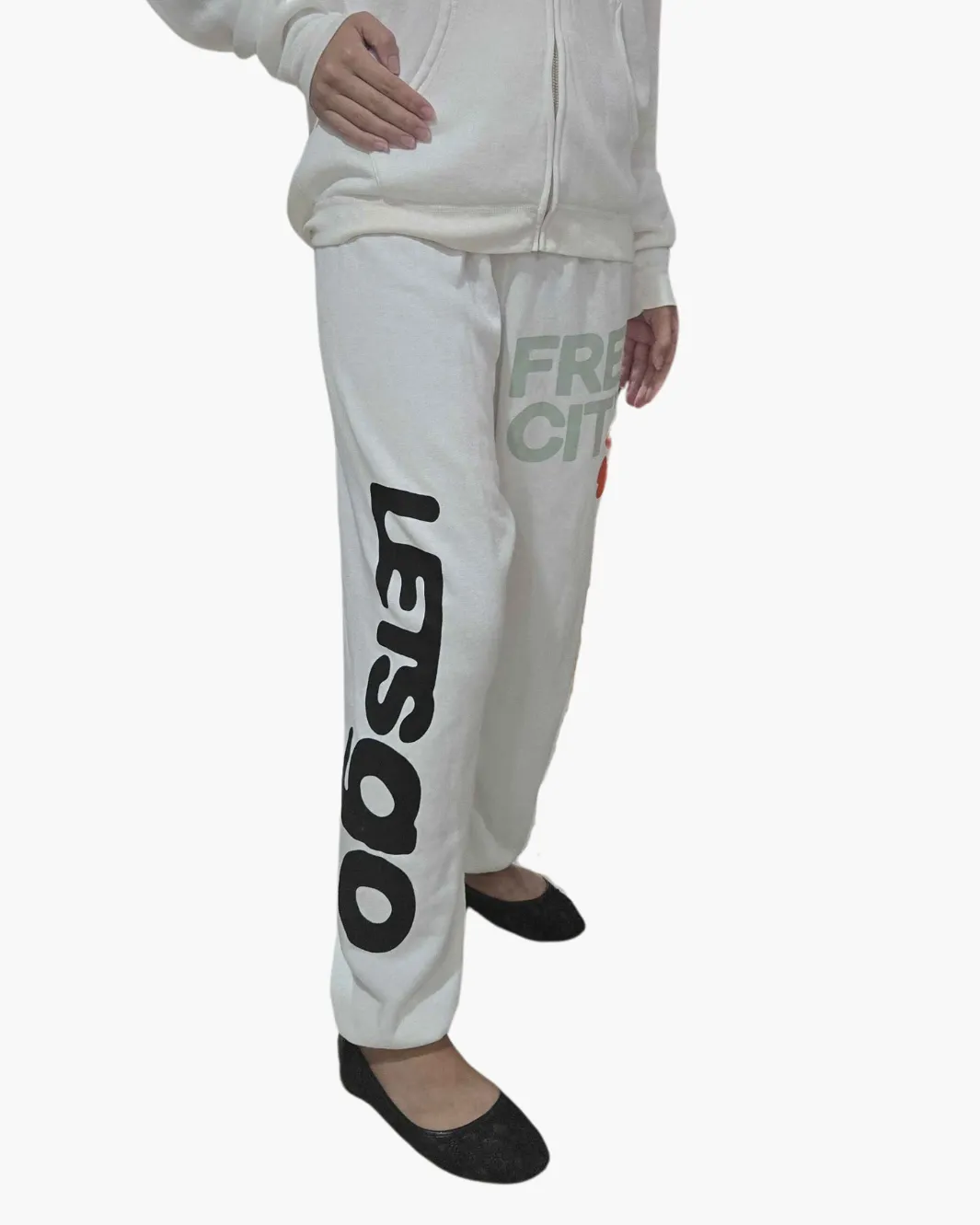 CIRCA'99 OG LETSGO OLDSCHOOL POLYBLEND/FLUFF SWEAT IN WHITE OUT