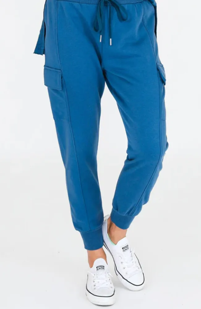 Clare Cargo Sweat Jogger - Midnight