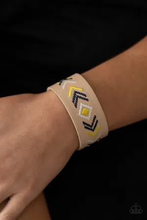 Cliff Glyphs - Yellow - Paparazzi Accessories