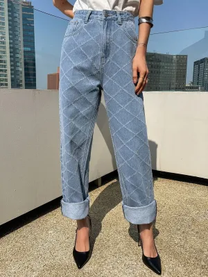 CM-BS182423 Women Preppy Seoul Style Light Wash Slant Pocket Zip Fly Jeans
