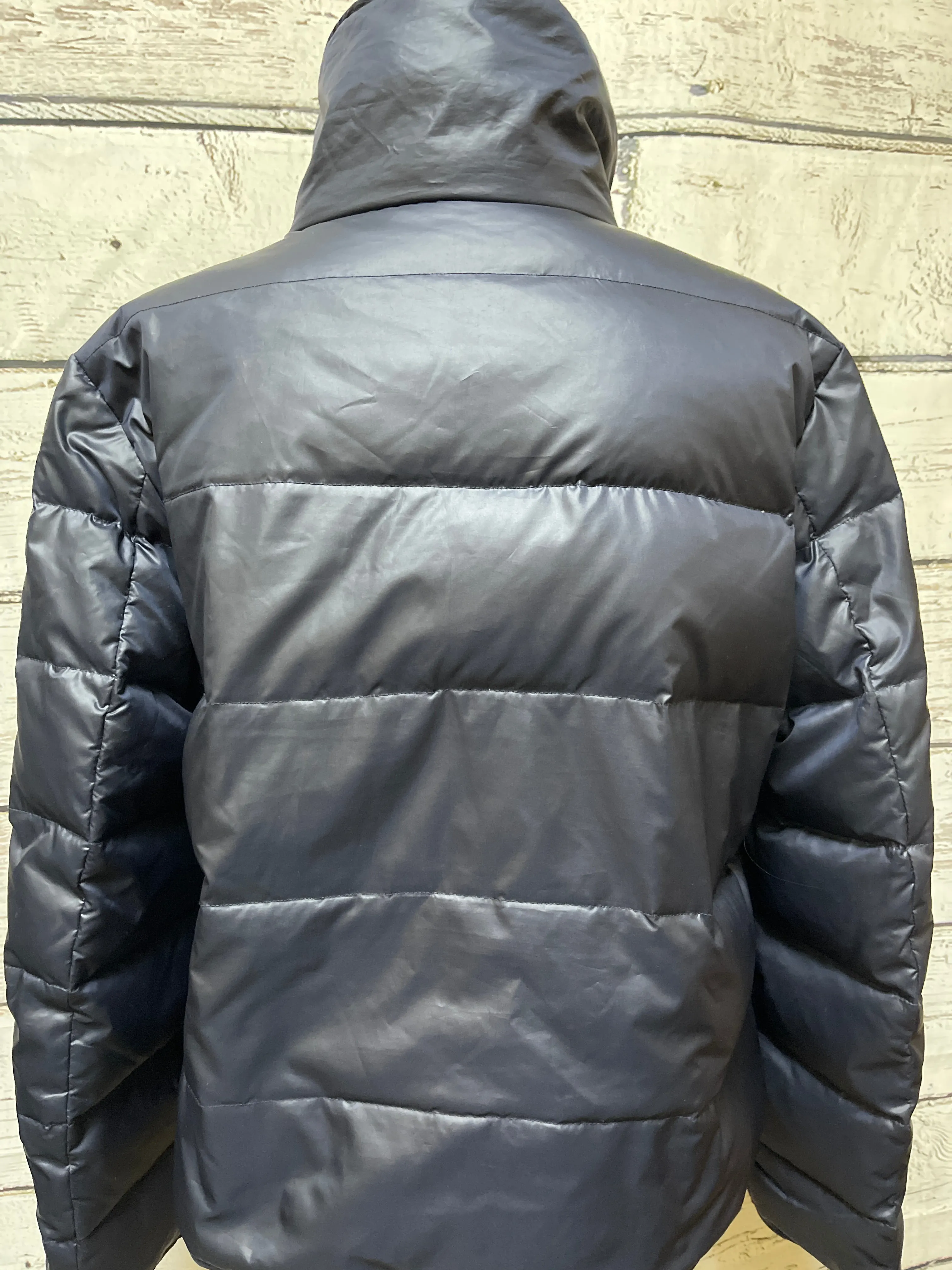 Coat Puffer & Quilted By Moda Intl In Navy, Size: Xl