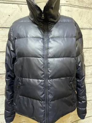Coat Puffer & Quilted By Moda Intl In Navy, Size: Xl