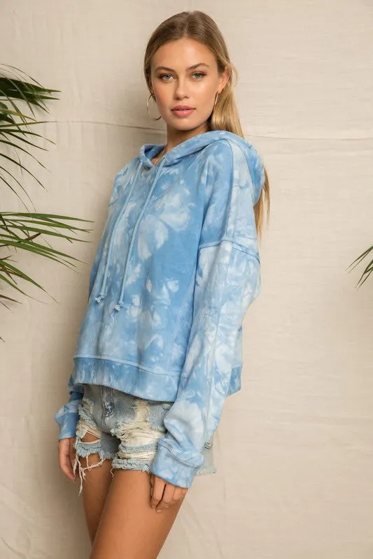 Cobalt Tie Dye French Terry Hoodie