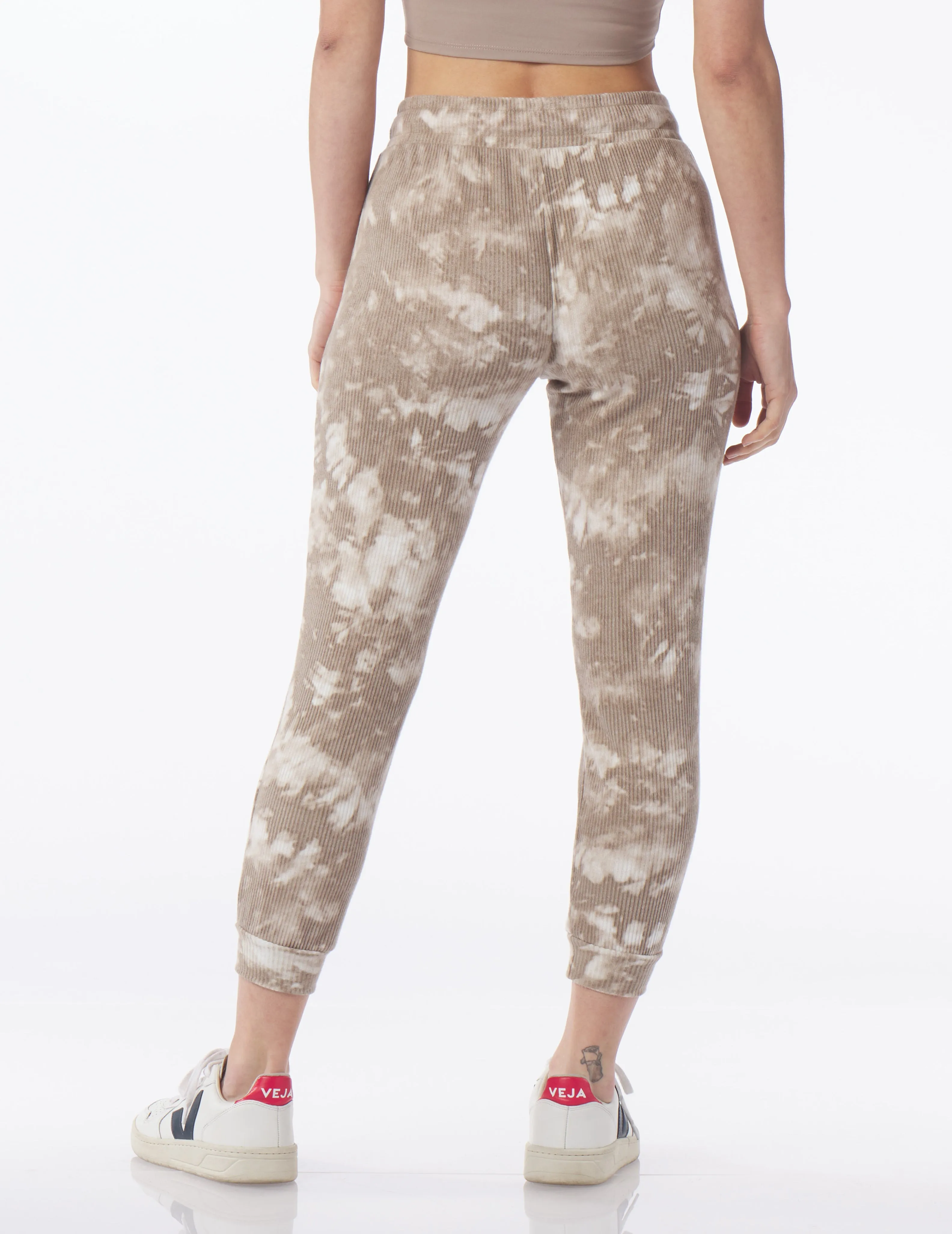 Comfort 7/8 Jogger: Mocha Tie-Dye