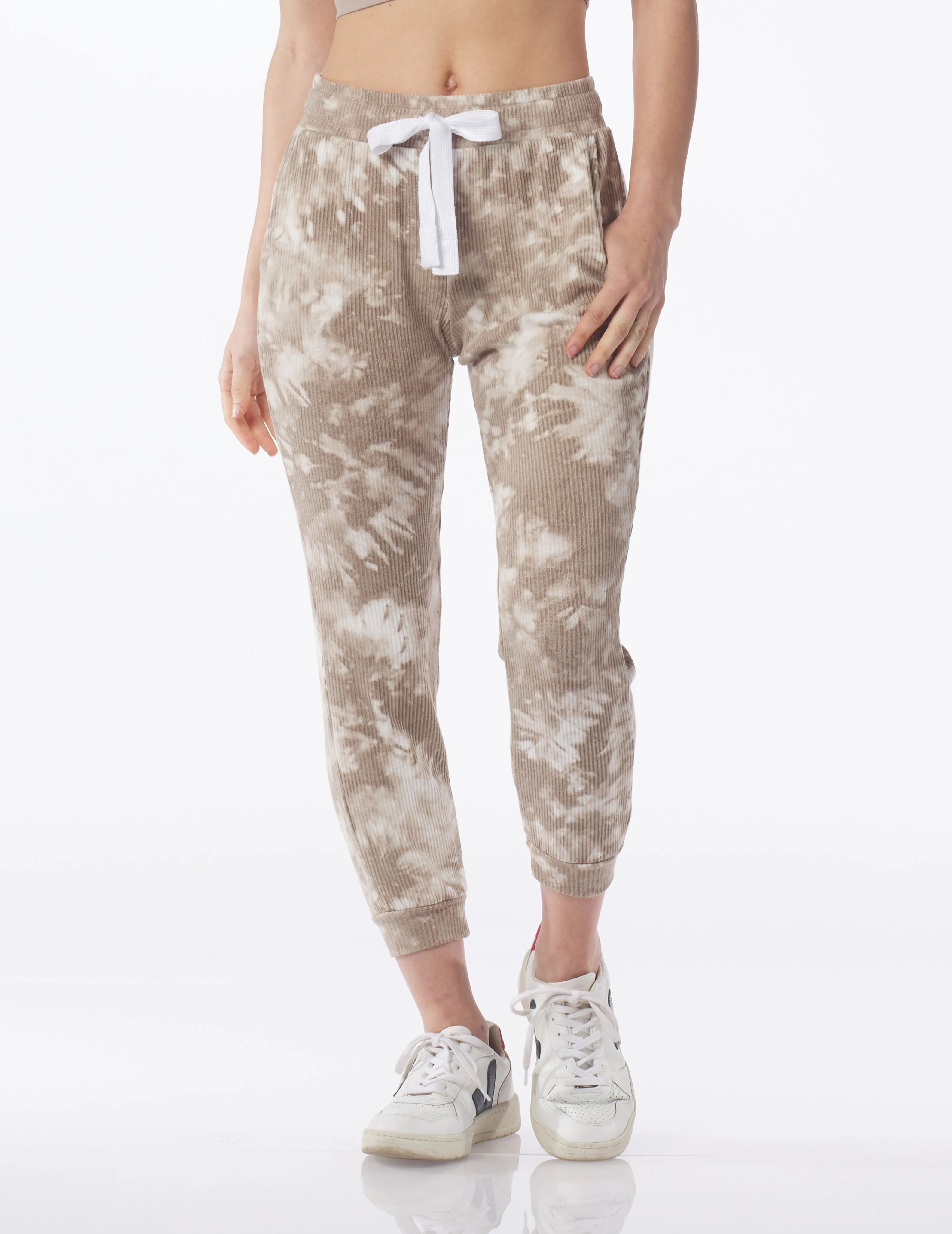 Comfort 7/8 Jogger: Mocha Tie-Dye