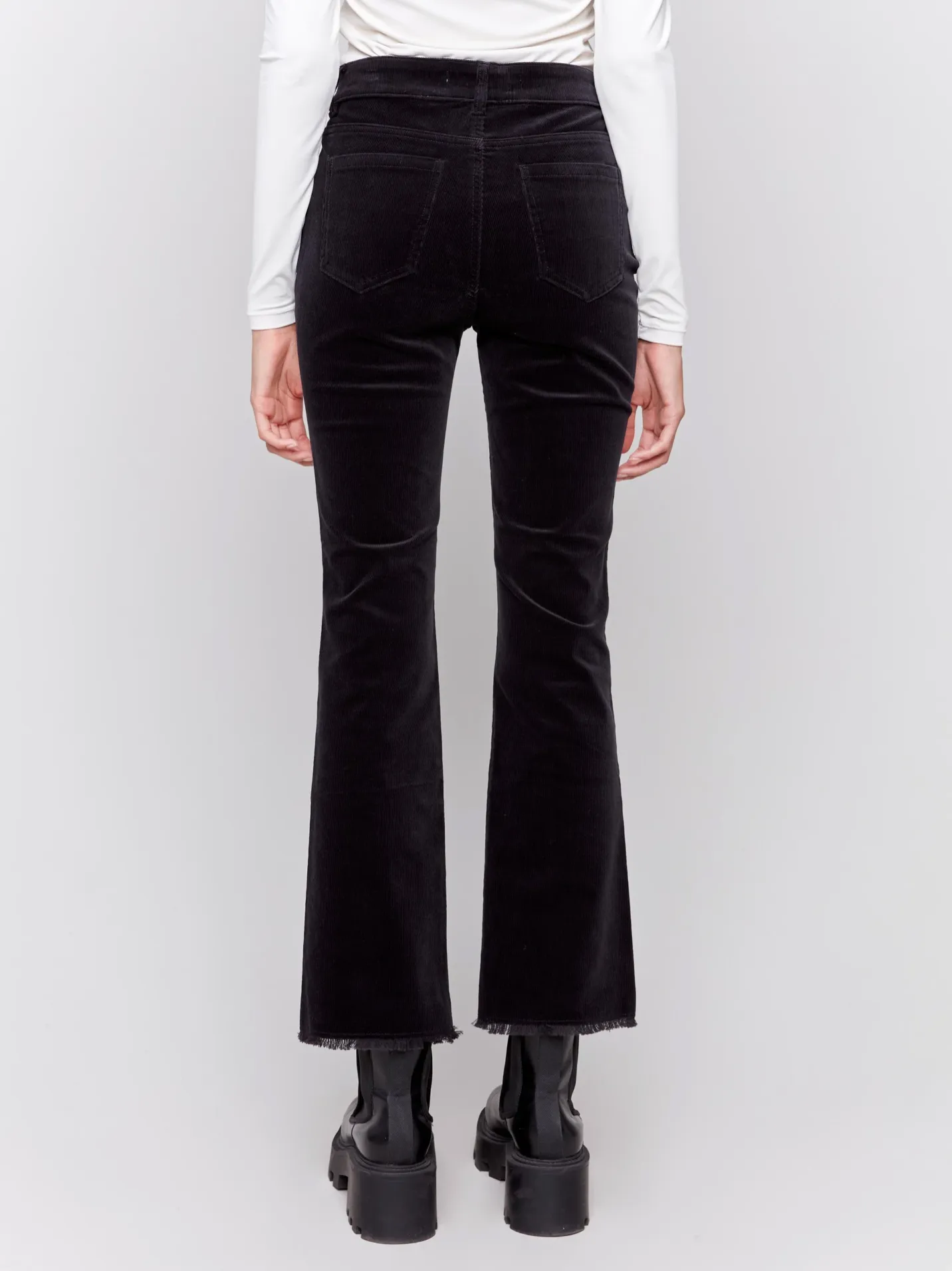 Corduroy Asymmetrical Bootcut Pant