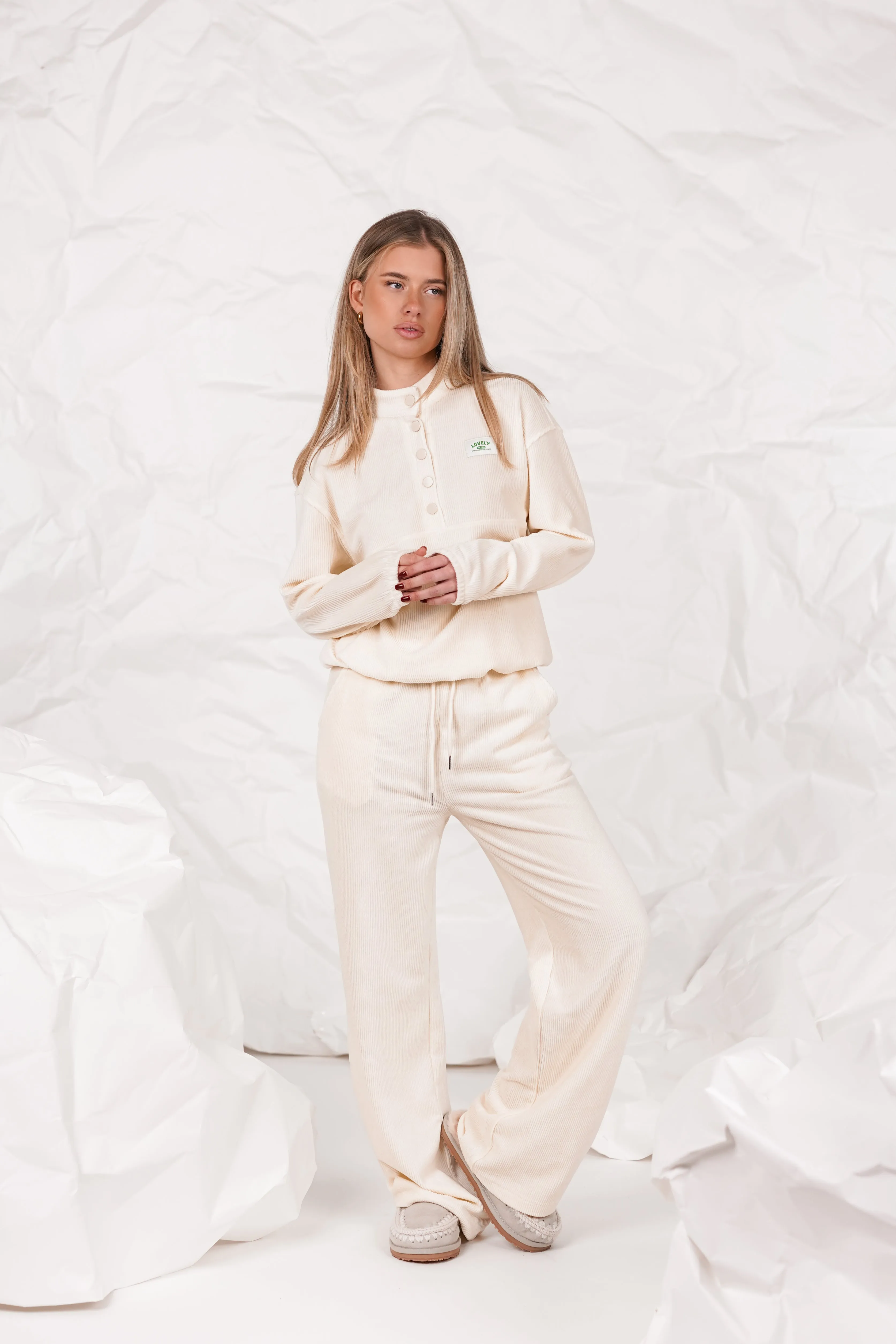 Corduroy broek dames beige - Neva