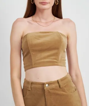 Corduroy Bustier Top