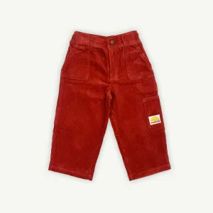 Corduroy Carpenter Multi Pocket Pant - Cherry