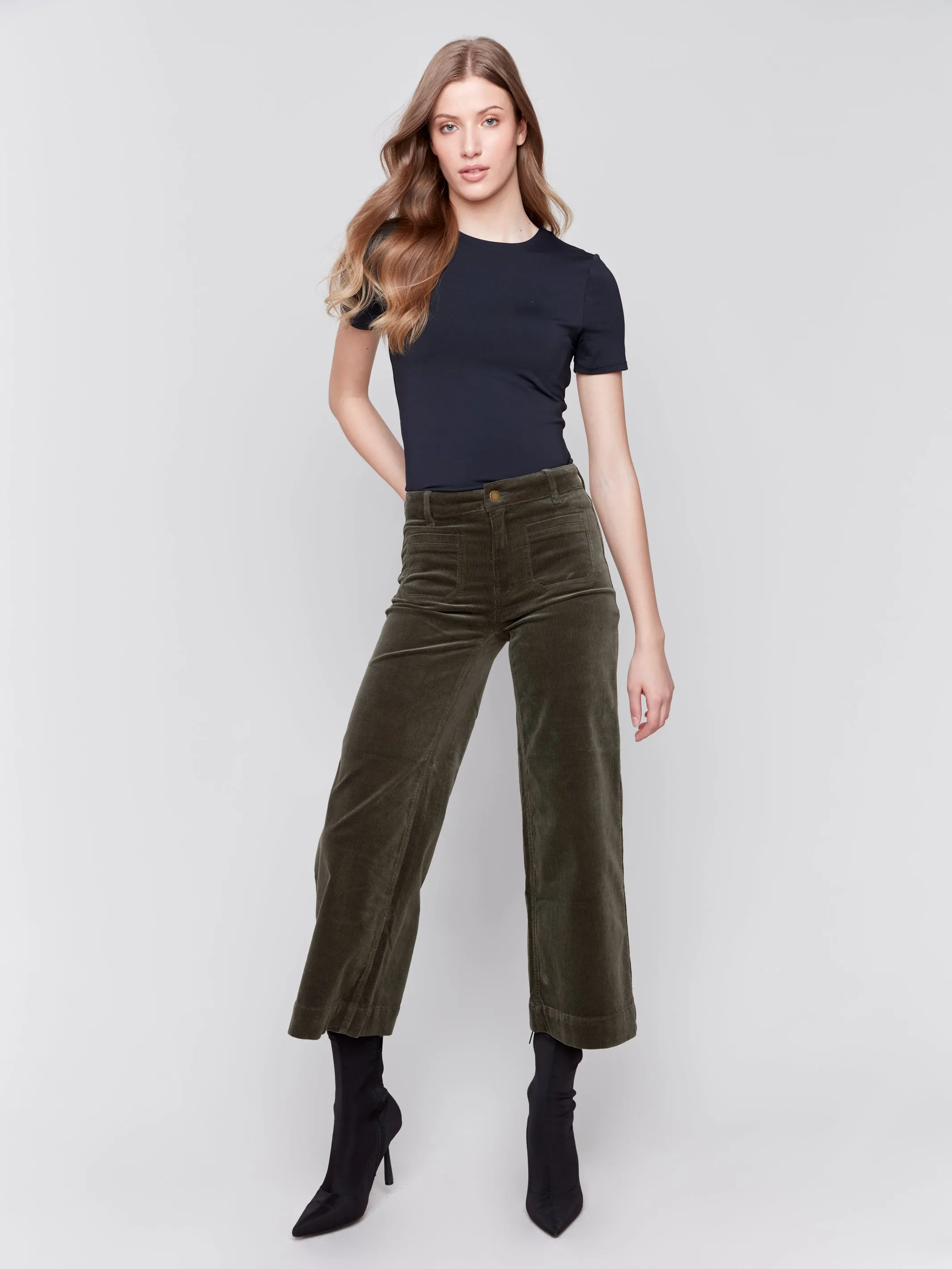 Corduroy Cropped Flare Leg (More Colours)