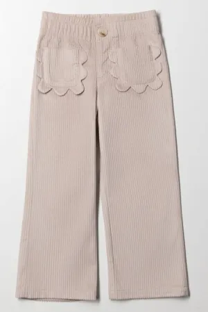 Corduroy Flower Pants Cream