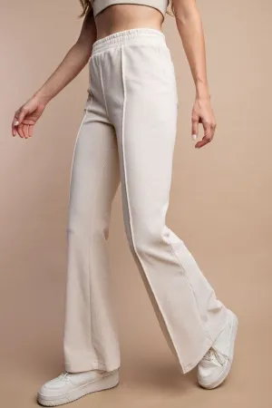 CORDUROY PIN TUCK FLARED PANTS (part of a set)