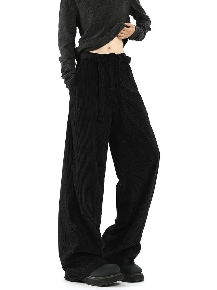 Corduroy Wide-Leg Casual Pants