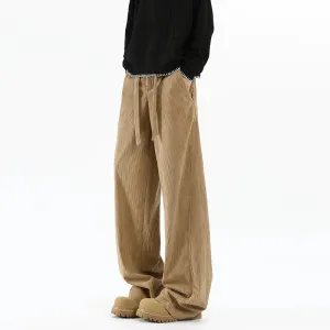 Corduroy Wide-Leg Casual Pants