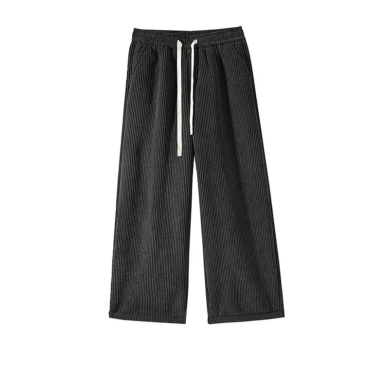 Corduroy Wide-Leg Plush Lined Pants