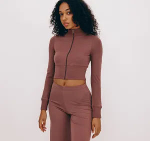 Core Sport Crop Zip Jacket