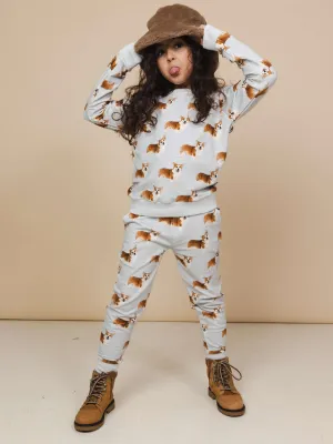 Corgi Time Sweater en Broek set Kids