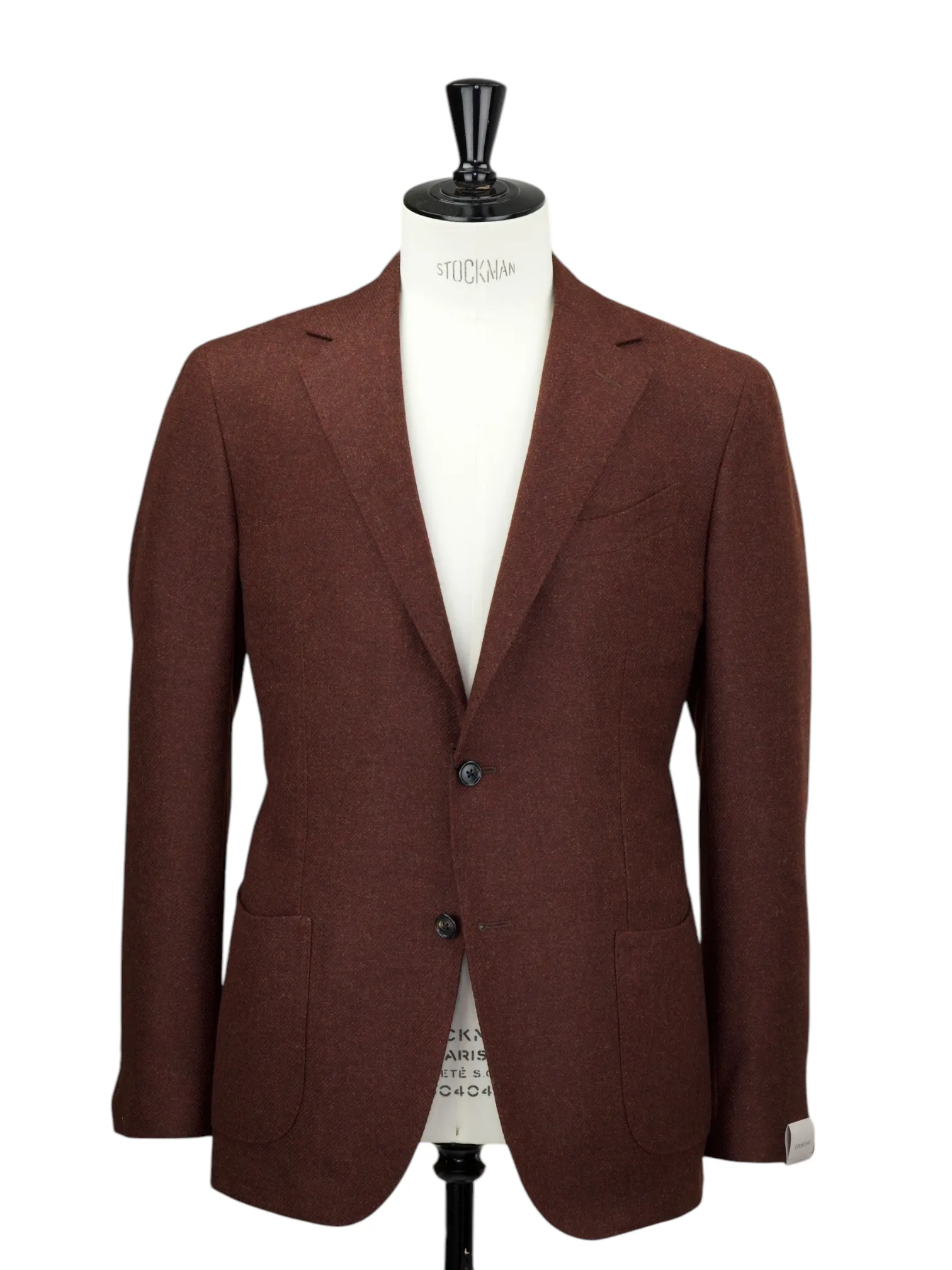 Corneliani Burgundy Wool & Cashmere Micro-Structure Jacket