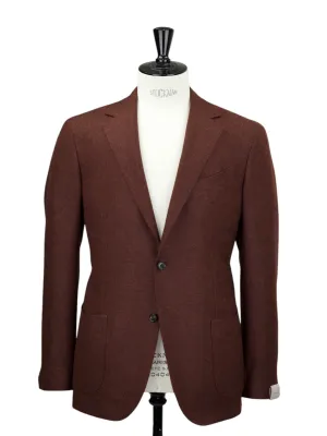 Corneliani Burgundy Wool & Cashmere Micro-Structure Jacket