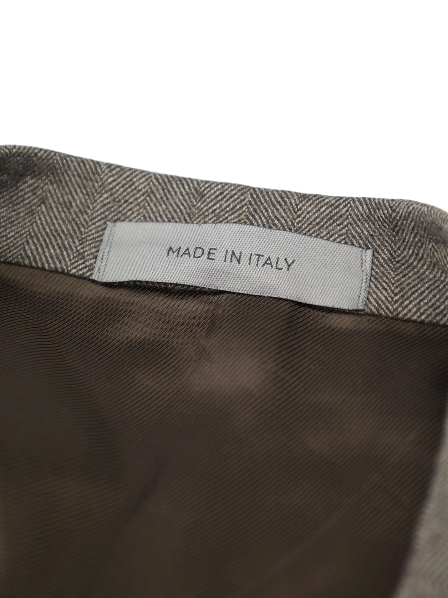 Corneliani Light Brown Wool & Cashmere Herringbone Jacket