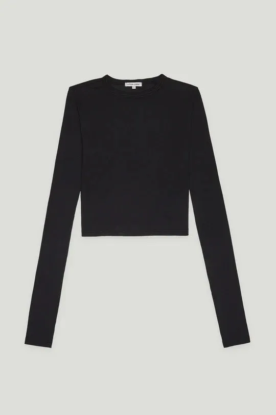 Cotton Citizen Verona Crop Shirt Jet Black